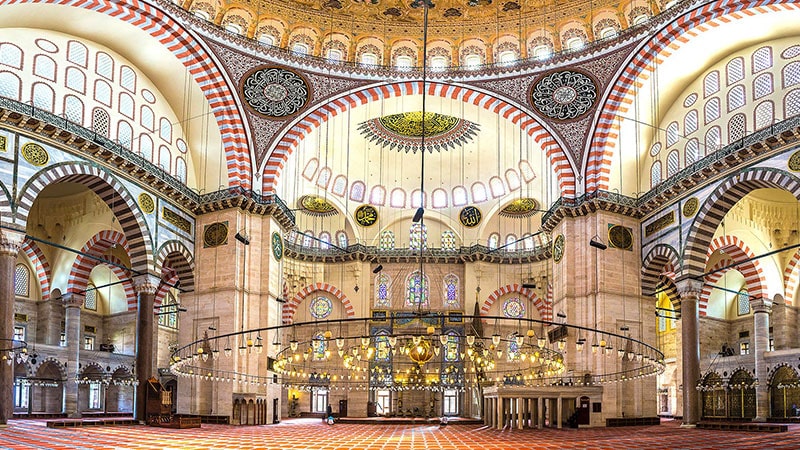 Ierior view of the Blue Mosque