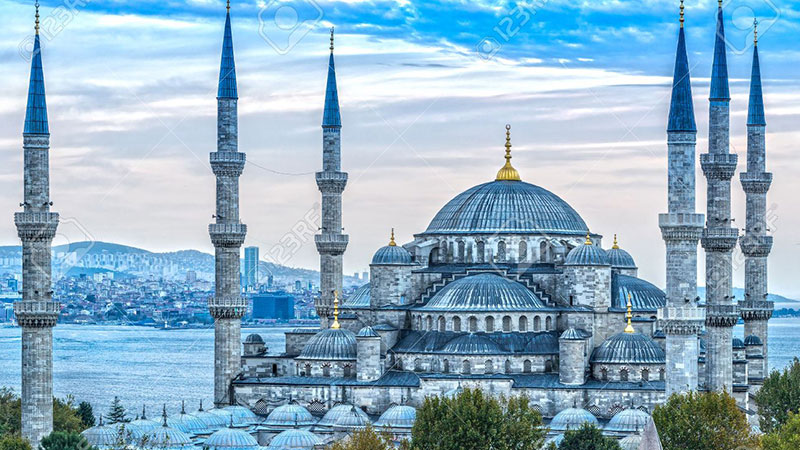 The exterior of the Blue Mosque