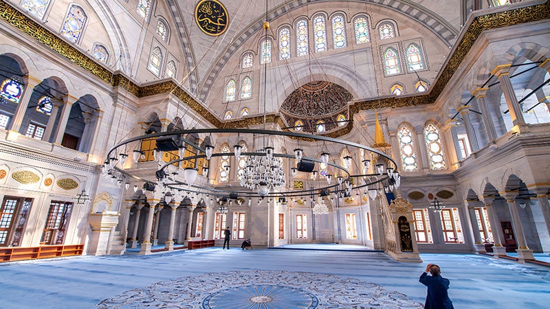 Architecture of Sultan Ahmed Mosque in Istanbul