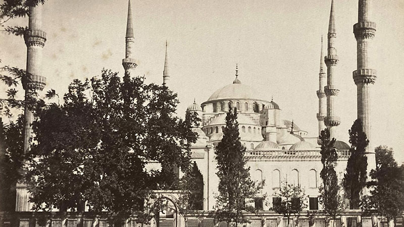 The process of building the Blue Mosque in Istanbul
