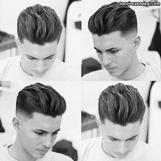 Men's boy's empty arm hairstyle 