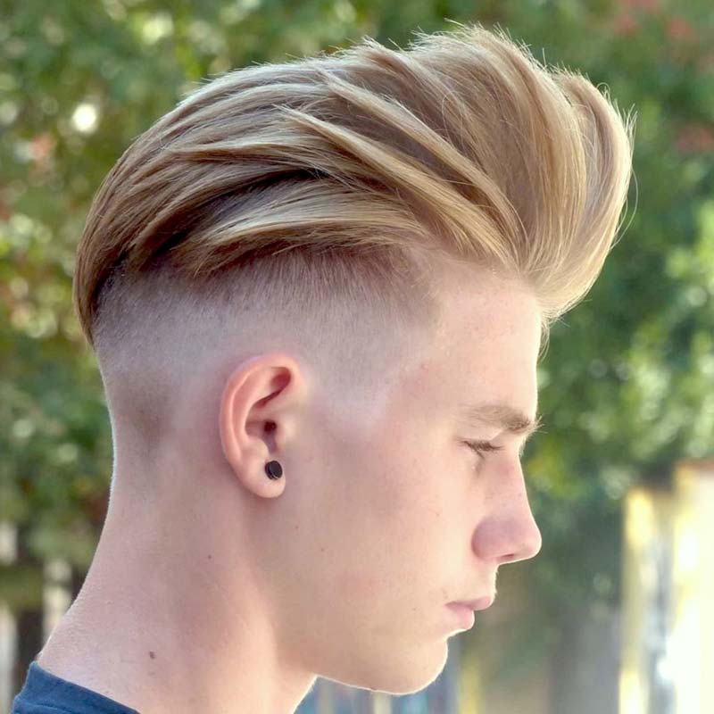 Boys' hairstyles given to the top