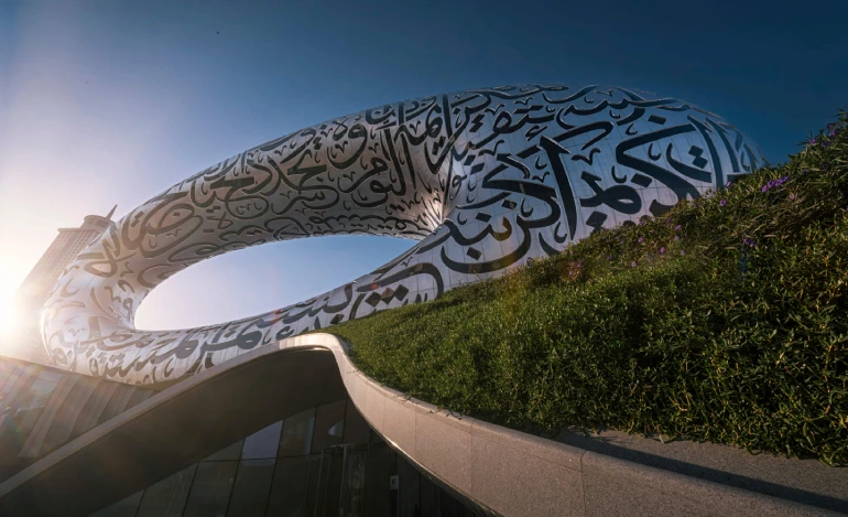 The access route to the future museum of Dubai