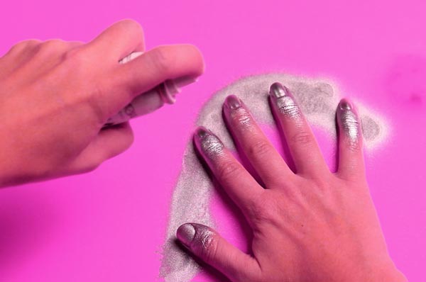 Removing nail polish before doing nail manicure and pedicure procedures