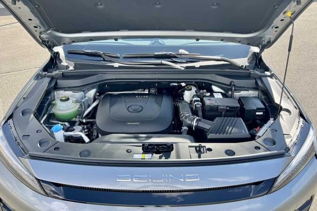 Engine view of the Beijing X55 bike