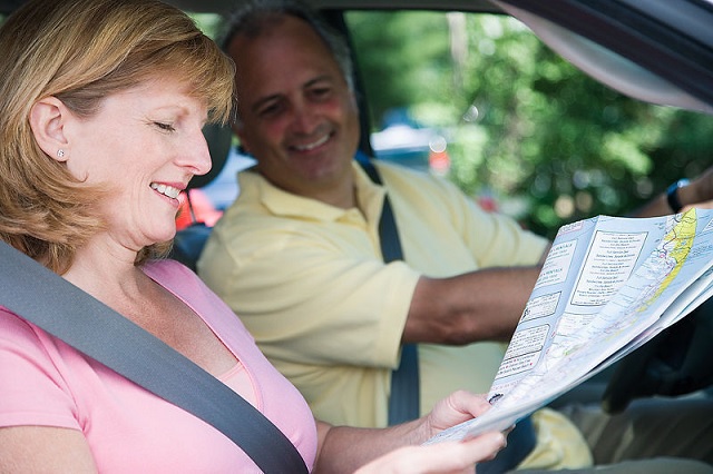 Use maps or navigation apps to travel by car