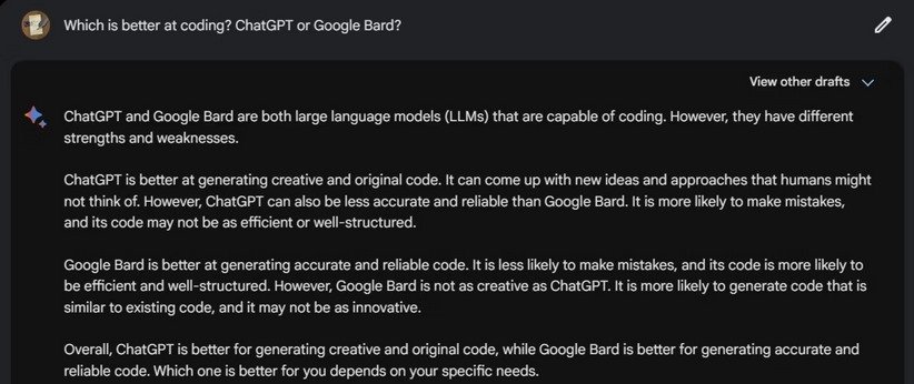 AI chatbot for coding