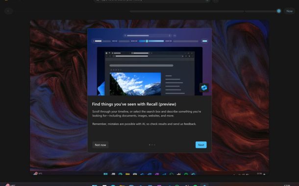 Microsoft Recall settings in Windows