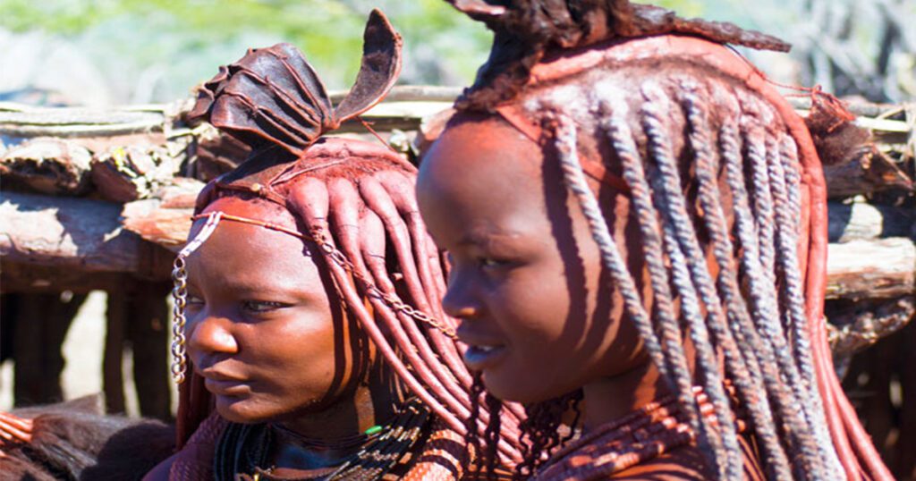 A picture of the famous African Himba tribe 