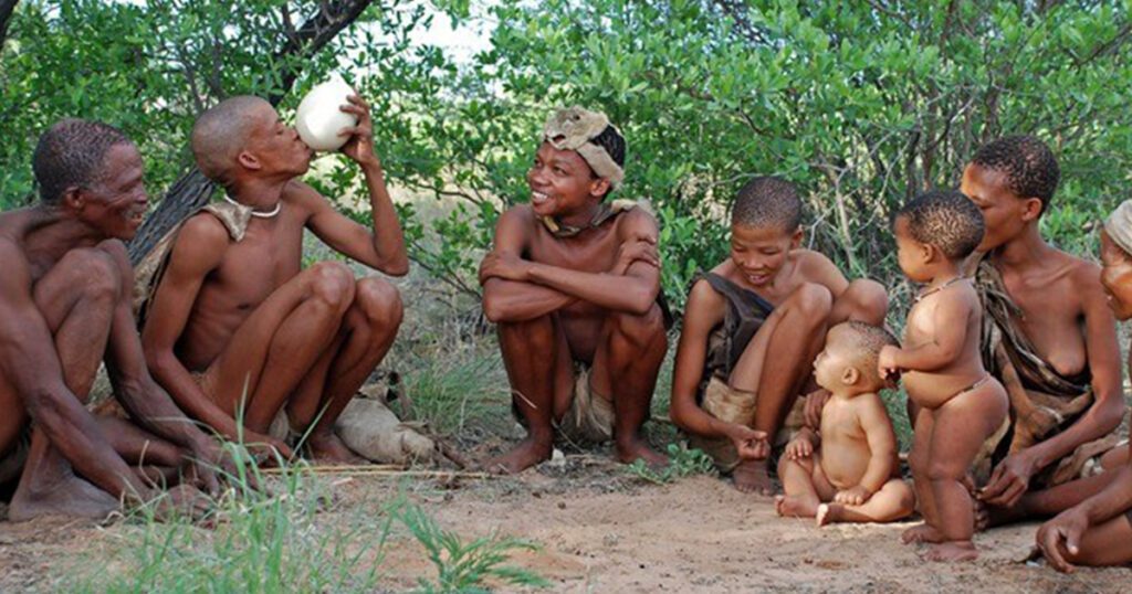 The San Bushman tribe is one of the African tribes 