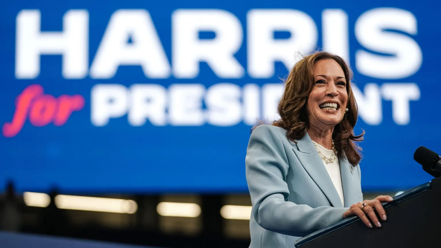 Kamla Harris' first appearance as a presideial candidate