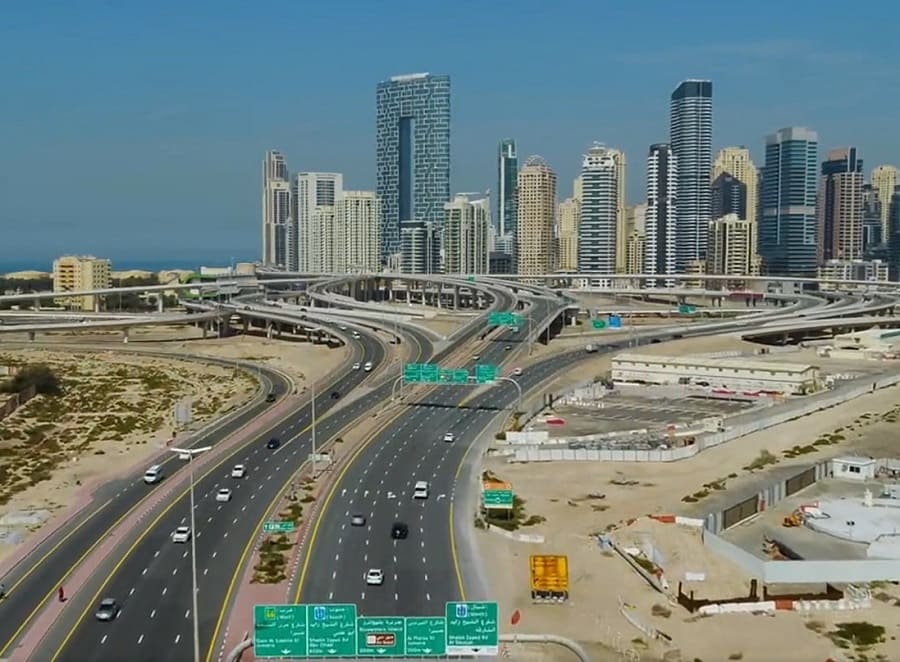 Distance from Sharjah to Dubai by car