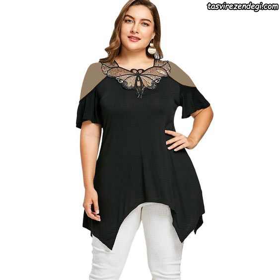 Women's black blouse for girls 