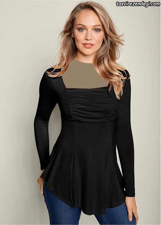 Women's black blouse for girls 