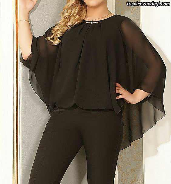 Black silk blouse 