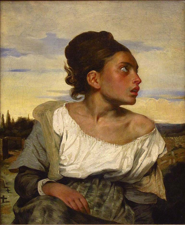 The Orphan Girl in the Cemetery paiing - Louvre Museum, Paris 