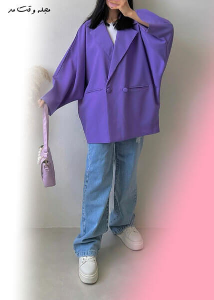 Oversize coat set with bag model pas