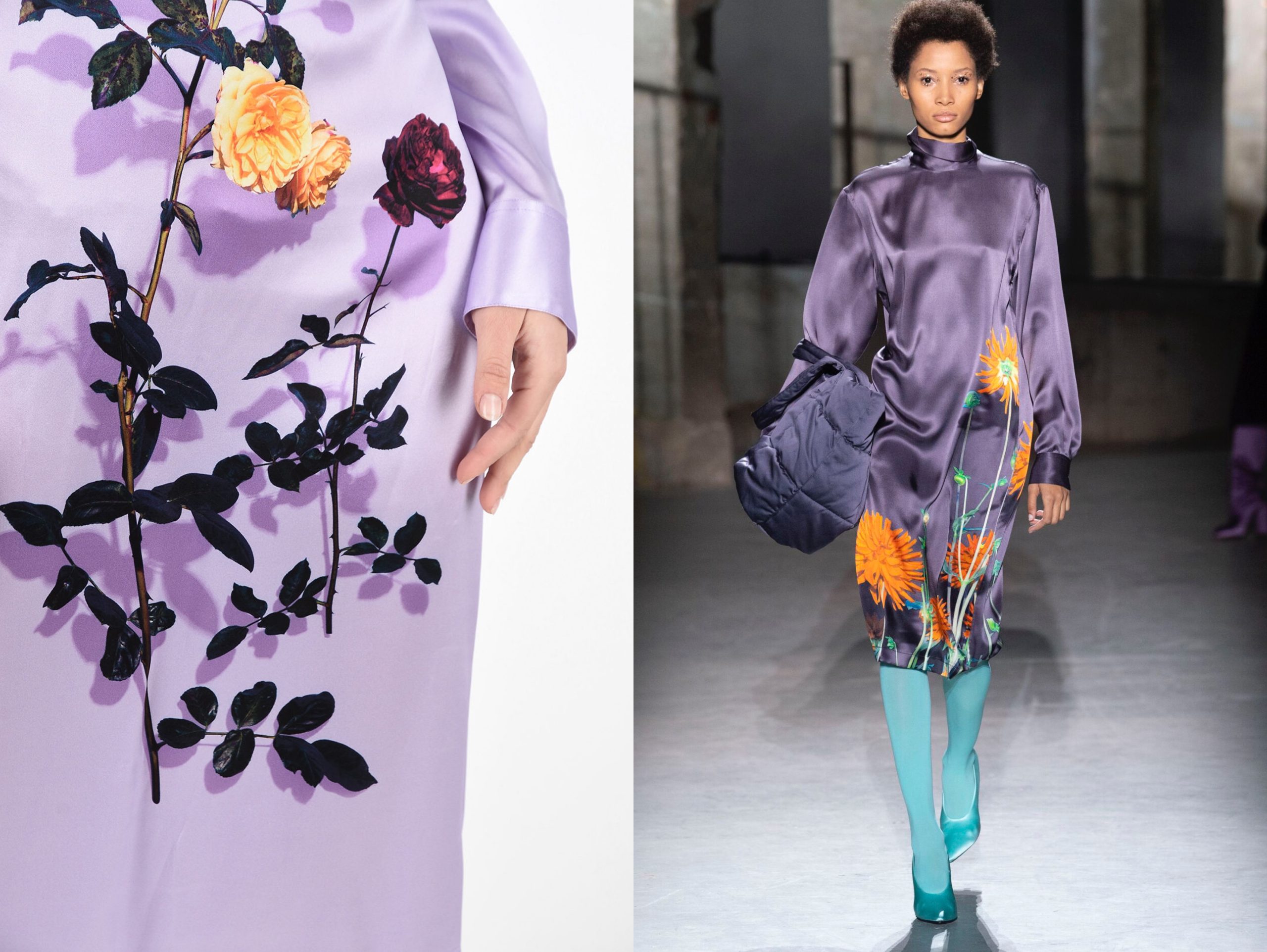 Natural and imperfect flower pri on clothes - Fall 2019 collection 
