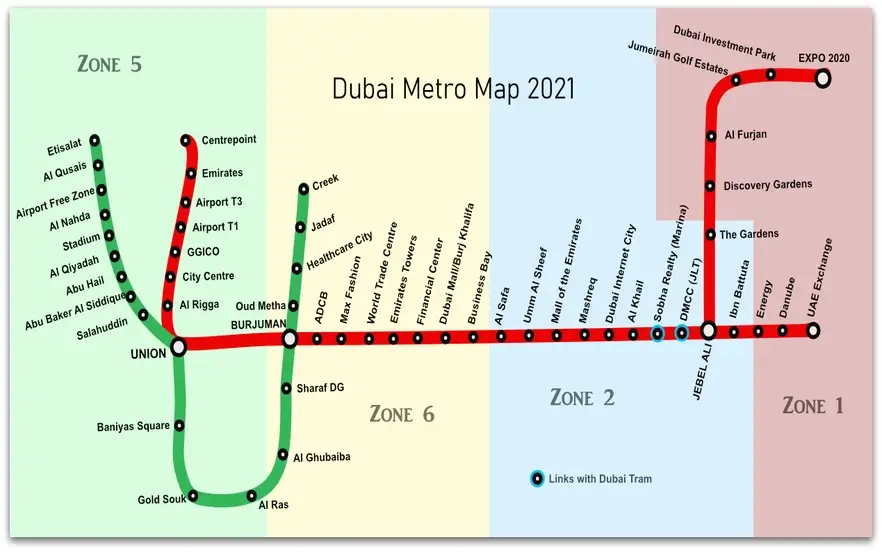 Dubai metro map