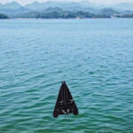 Chinese drone take off from the water