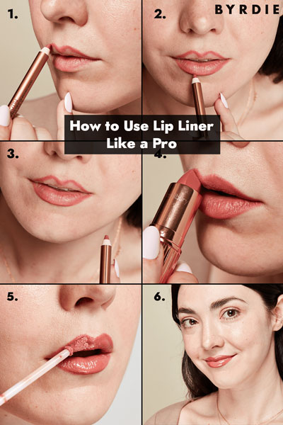Use lip liner to make the lipstick last