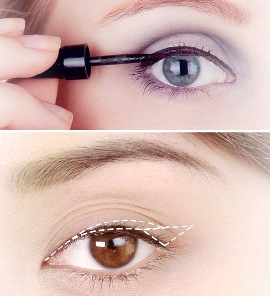 How to draw eyeliner for small eyes