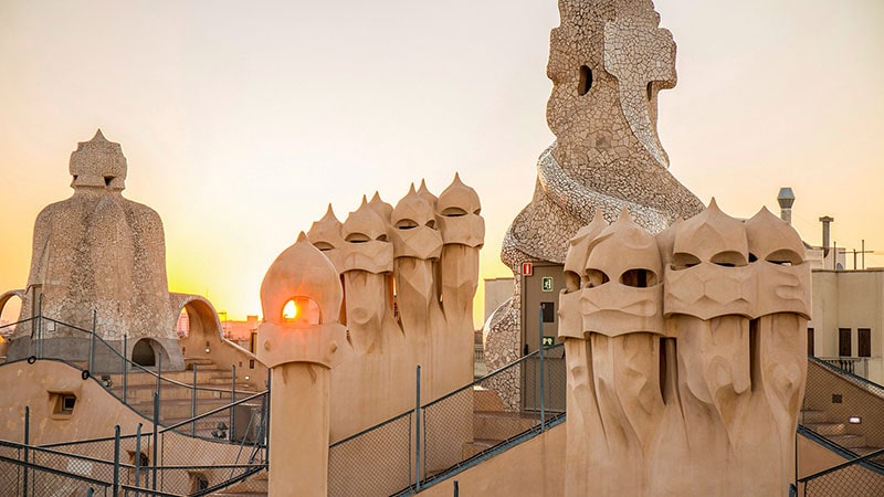 Casa Mila famous works of Aoni Gaudi in Barcelona