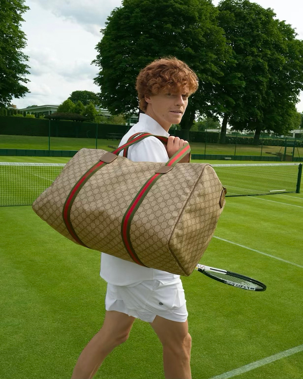 Cooperation of Yannick Siner with Gucci brand as an ambassador of this brand