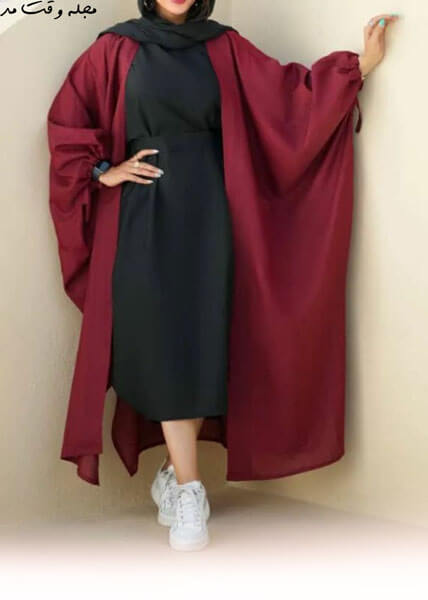 Women's long and open fro coat model with shirt 
