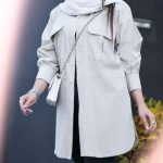 Summer button-fro linen coat model