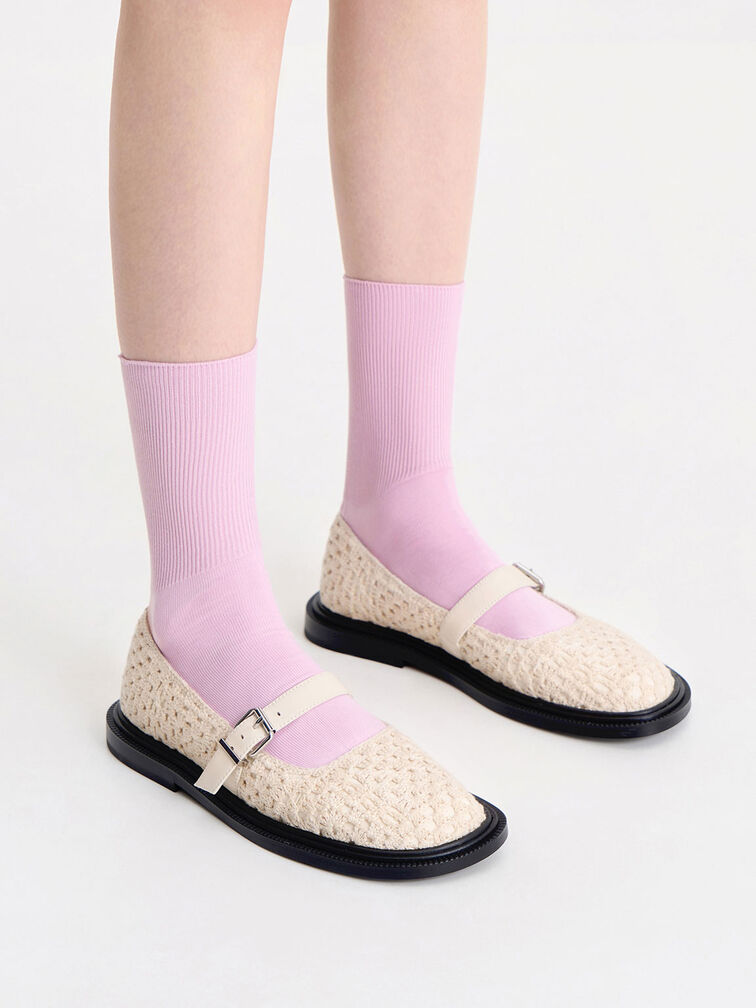 Mary Jane shoes with socks