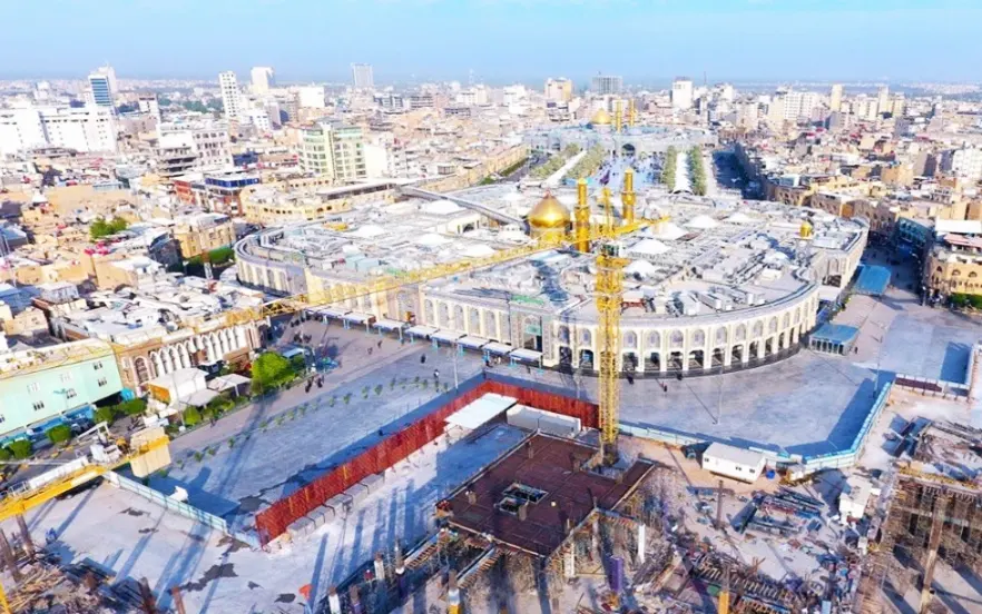 Where is Karbala between the two temples? Why do mourners run along this route? 3 Developme plan between the two temples of Karbala