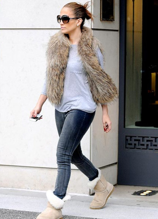 Matching boots with a vest
