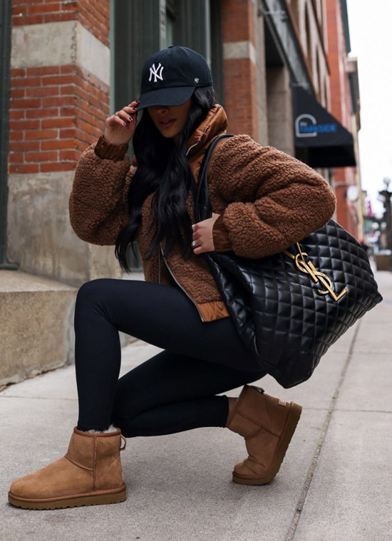 with Sherpa coat