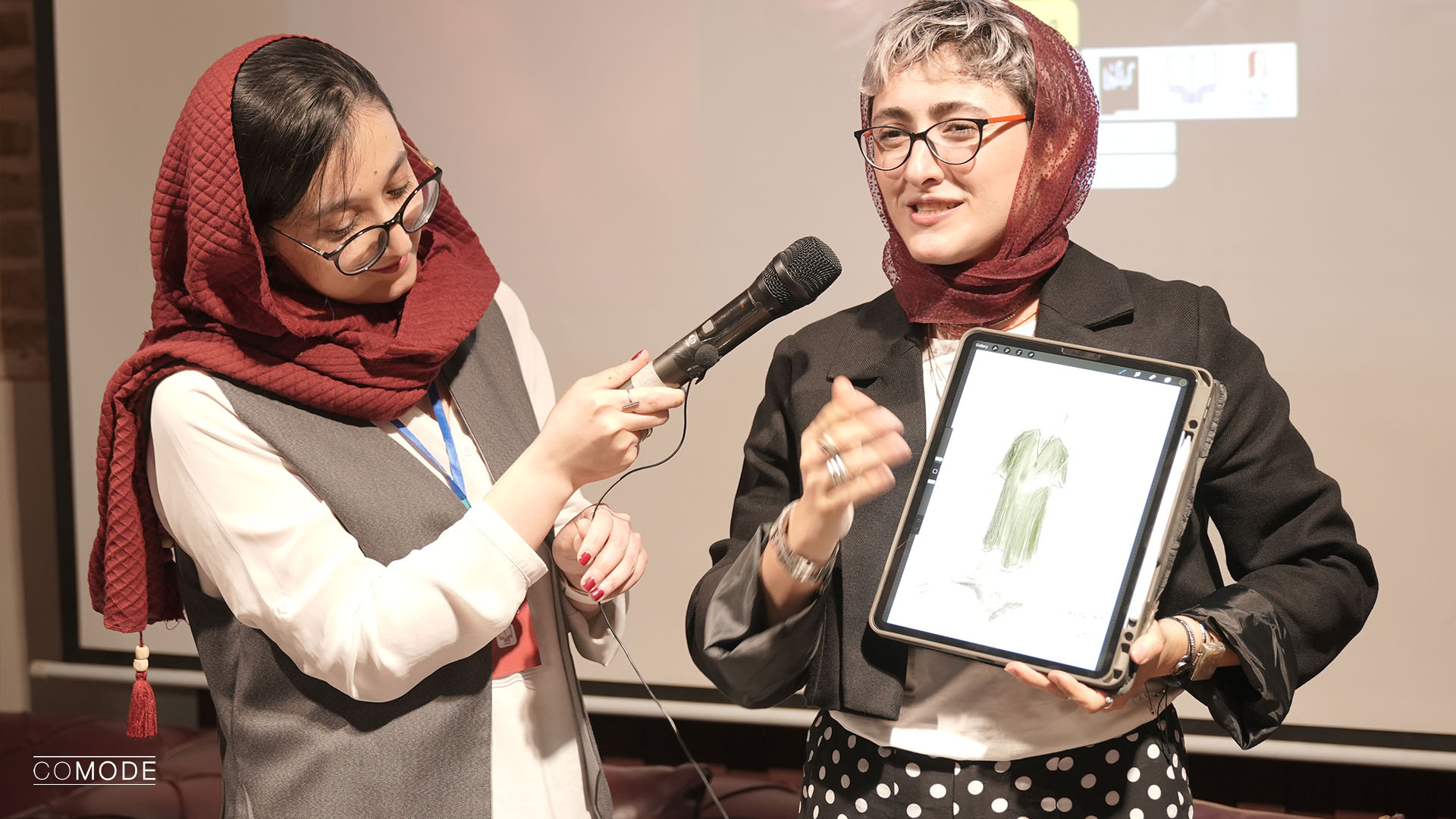   Pegah Tarki, designer of cinema, theater and television costumes in the eve 