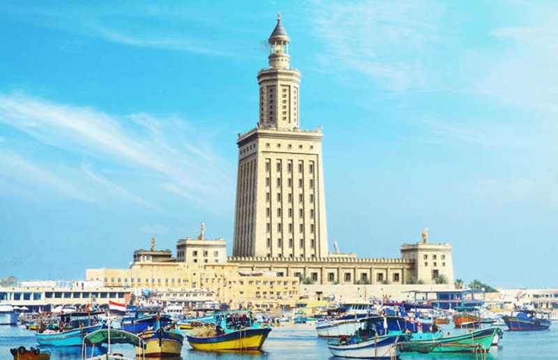 The ruins of the lighthouse of Alexandria
