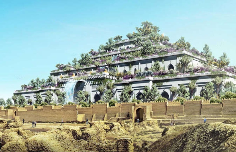 The ruins of the Hanging Gardens of Babylon