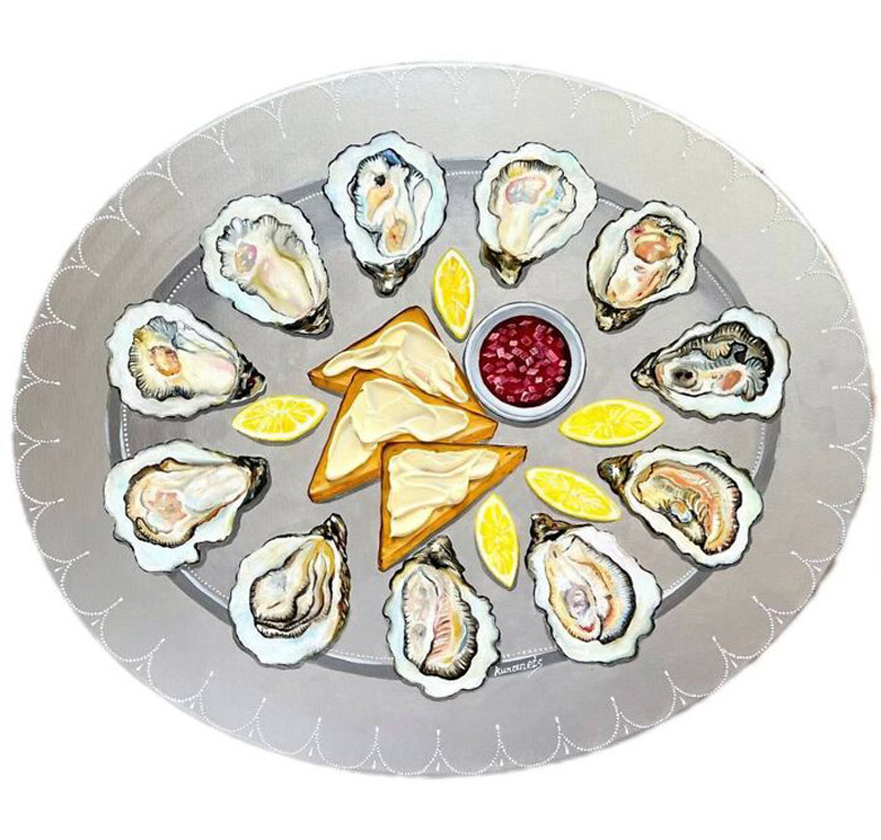 Paied oyster plate