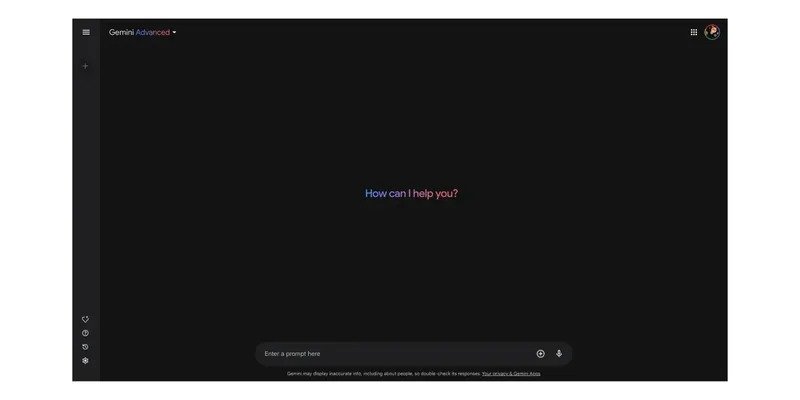 Redesigned Gemini homepage