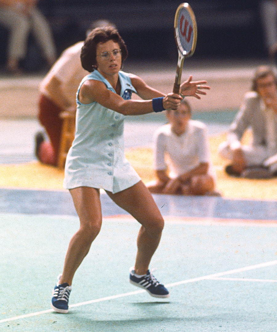 Billie Jean King in Battle of the Sexes, 1973