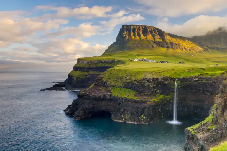 Gasadalur waterfall