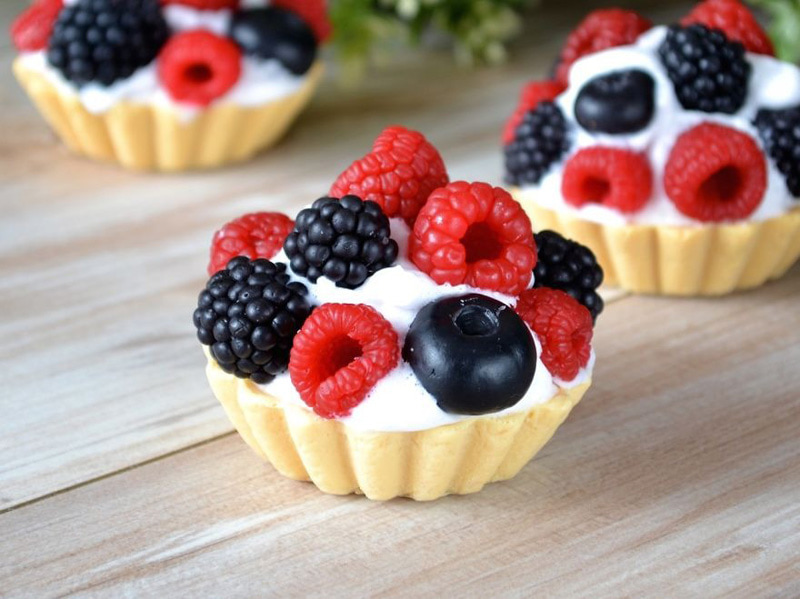 Fruit tart shaped soaps