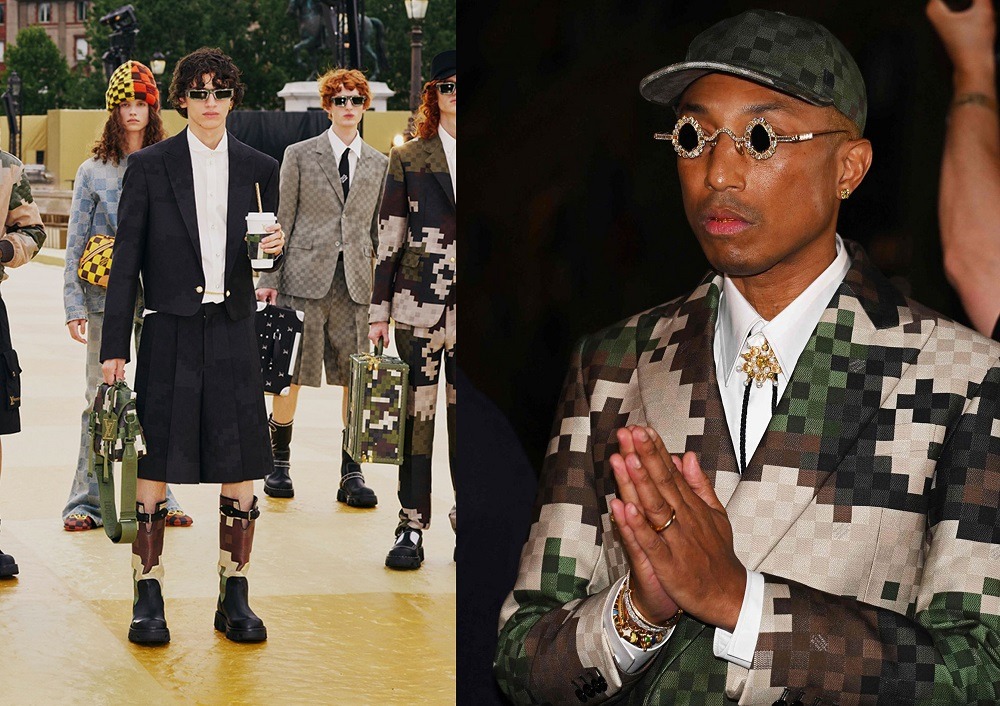   Pharrell Williams (pharrell williams) fashion music master in Louis Vuitton brand