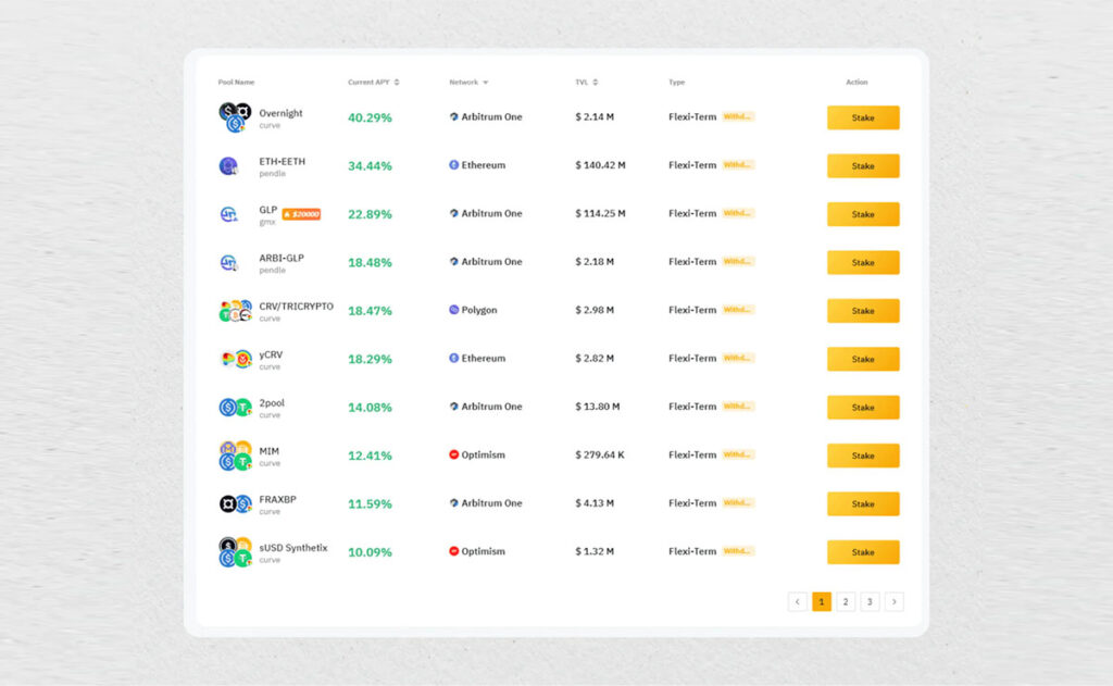 An example of a staking platform to make money in DeFi