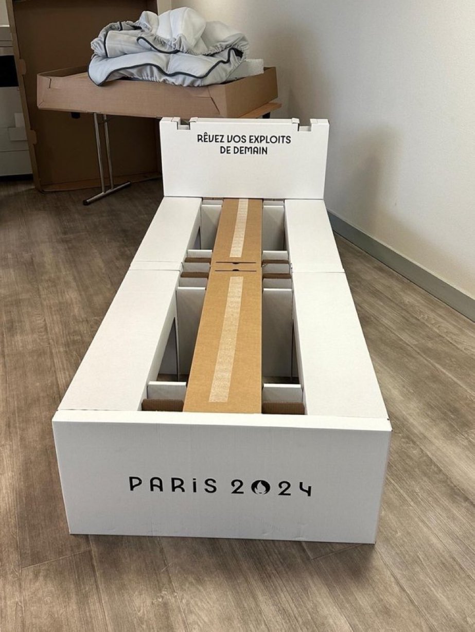 Cardboard beds for Paris 2024 Olympic athletes