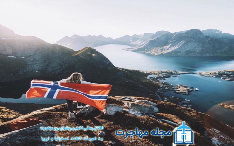An image of a girl with a Norwegian flag
