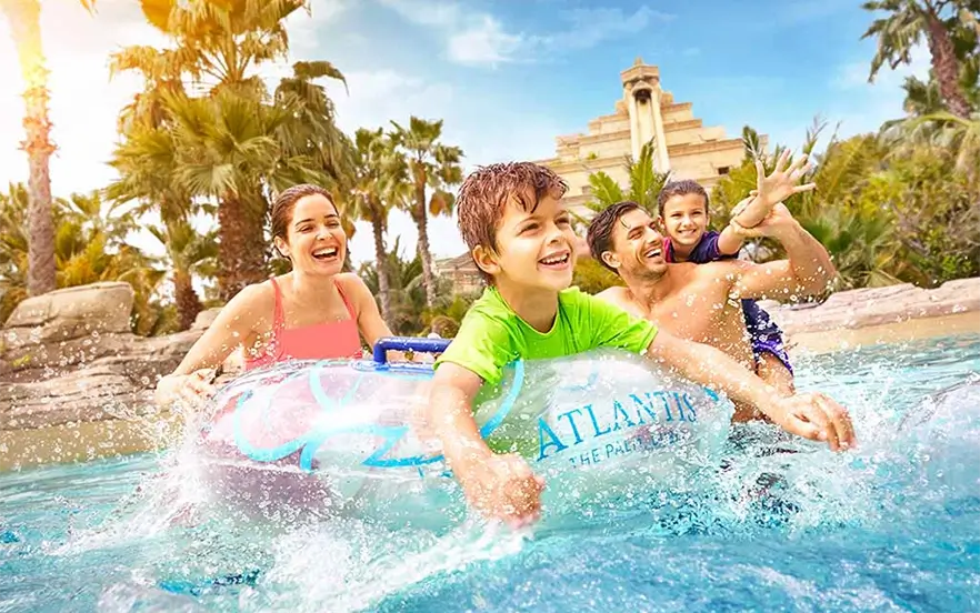 Children in Atlais water park