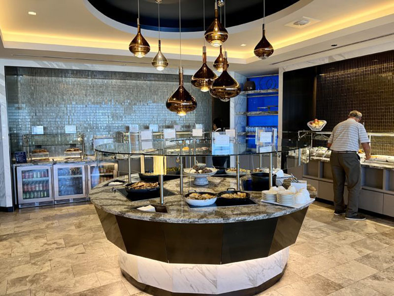 Chicago Airport United Polaris Business Lounge self-service lounge; Photo Source: Thrifty Traveler, Photographer: Unknown