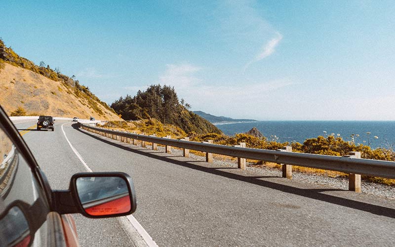 Travel on the coastal road