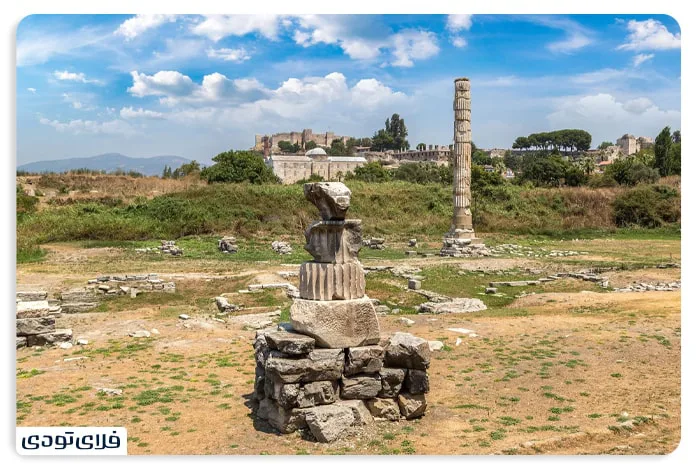 Temple of Artemis is one of the tourist attractions of Ephesus, Türkiye
